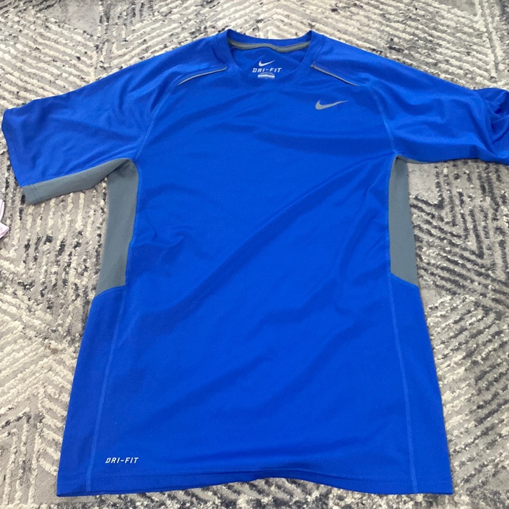 Nike Blue DRI-FIT Short Sleeve Athletic Tee